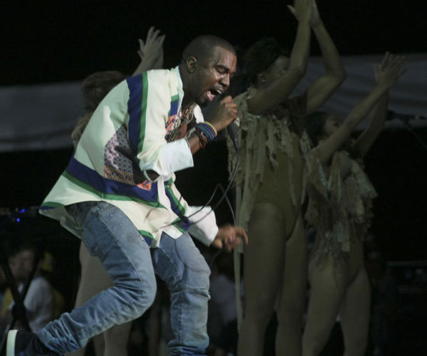 Kanye West brings backup in 2011.