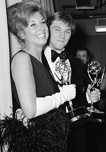 Michael Learned, left, and Richard Thomas of "The Waltons."