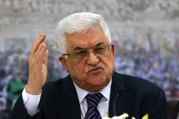 Palestinian Authority President Mahmoud Abbas, pictured last week in the West Bank city of Ramallah, is expected to meet with Secretary of State Hillary Rodham Clinton about the conflict in Gaza.