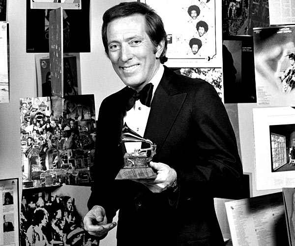Andy Williams hosts the 15th Grammy Awards at Nashville's Tennessee Theater in 1973.